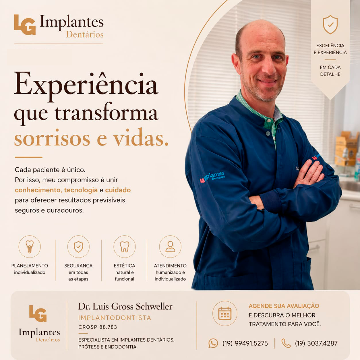Post de apresentação profissional para o Dr. Luis Gross